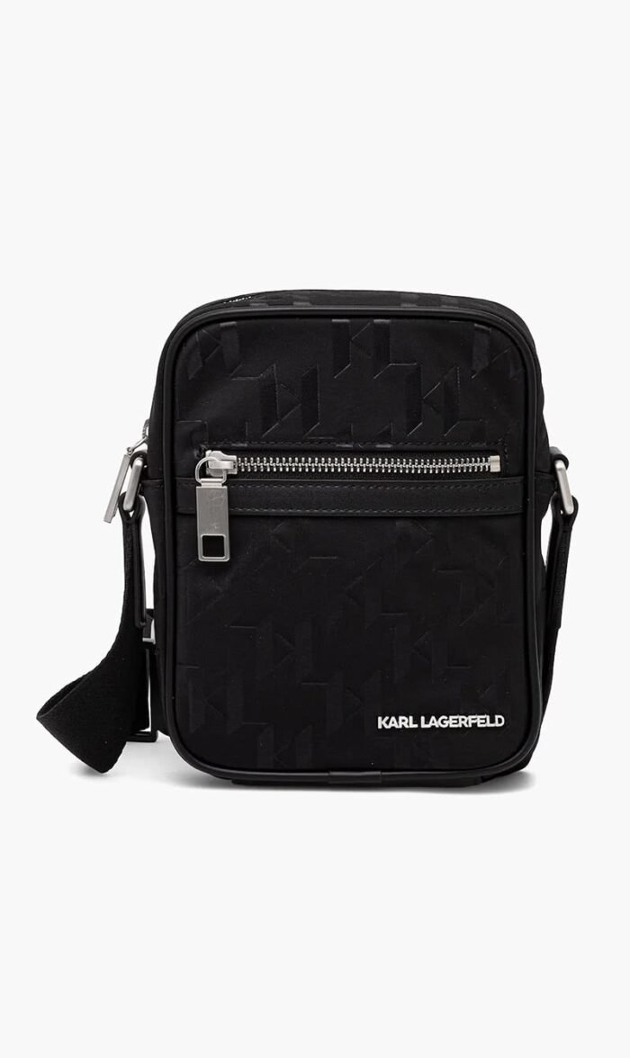 كارل لاغرفيلد أسود Crossbody Bag for للرجال