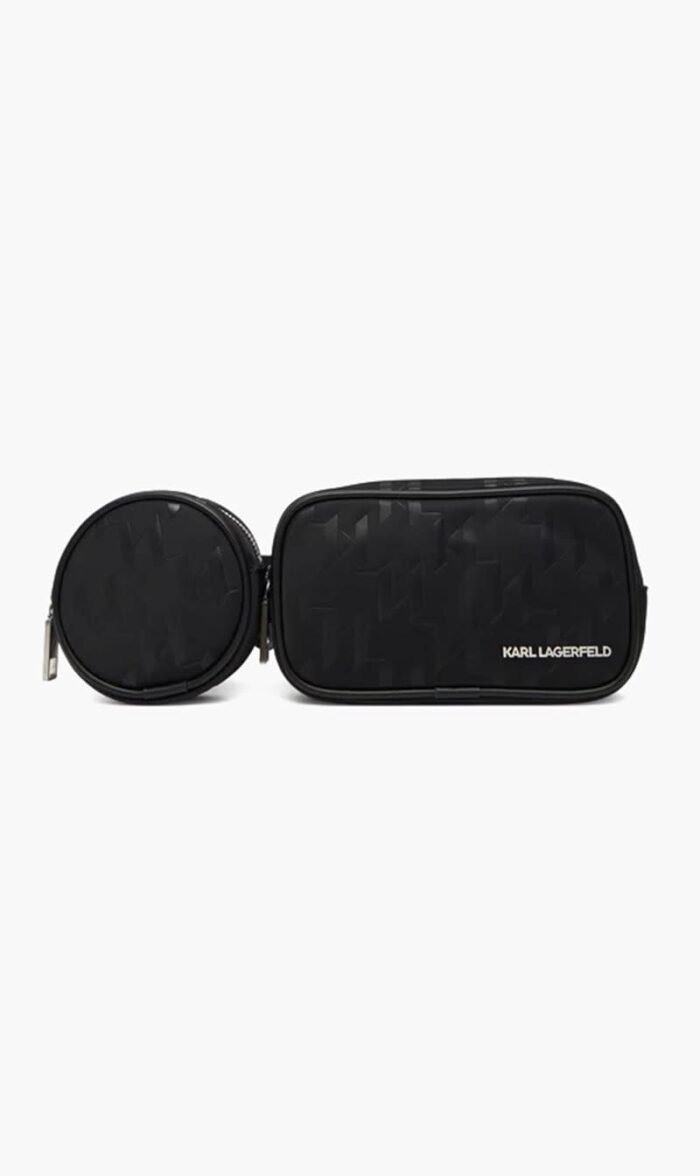 كارل لاغرفيلد أسود Waist Handbag for للرجال