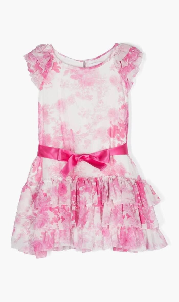موناليسا متعدد الألوان Little Girl Pink Dress for للبنات