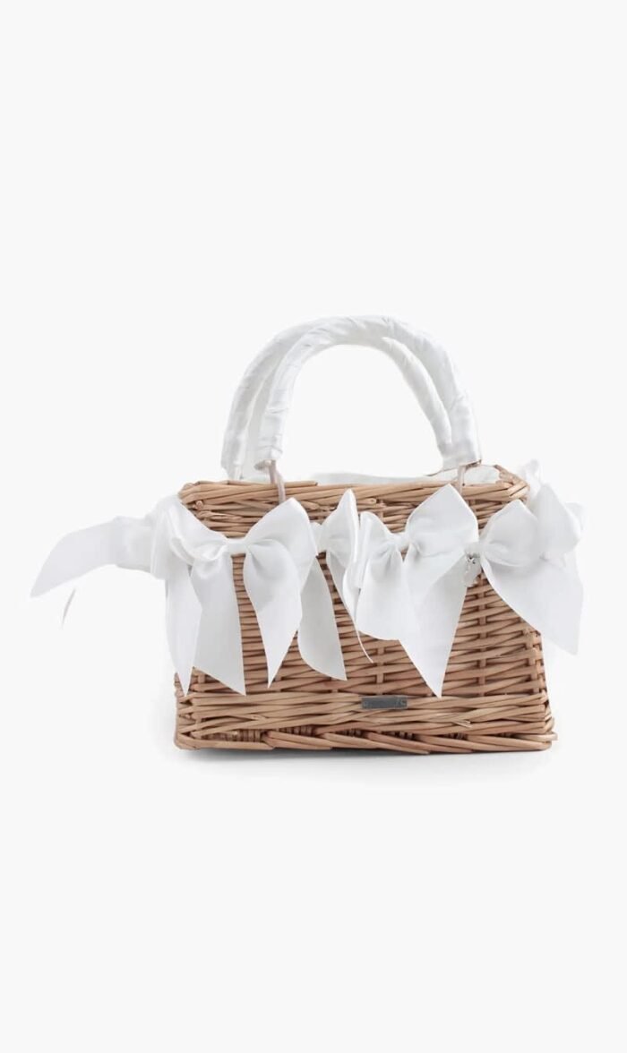 موناليسا أبيض Signature Natural Wicker Bag for للبنات