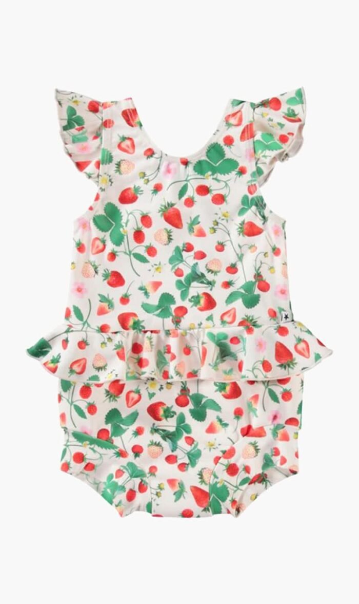 مولو متعدد الألوان Strawberry Themed Print Swimwear for للبنات