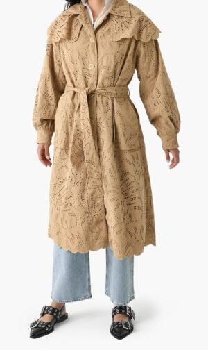 فارم ريو بني Laise Trench Coat for للنساء