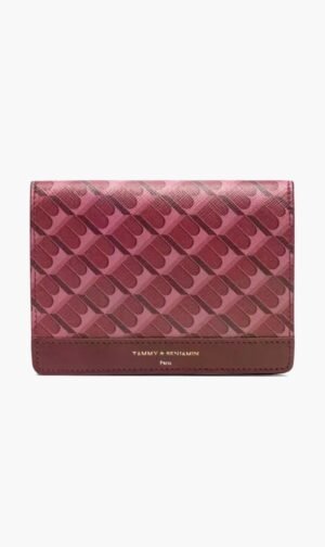 تامي وبنجامين أحمر Monogram-pattern Passport Holder for للنساء
