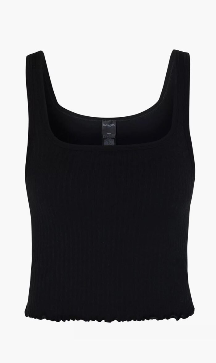 سويتي بيتي أسود Mindful Seamless Wrap Tank Top for للنساء