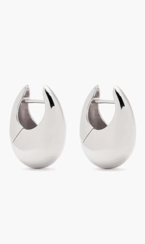 أنيكا إينيز فضي Sloping Hinge Hoops for للنساء