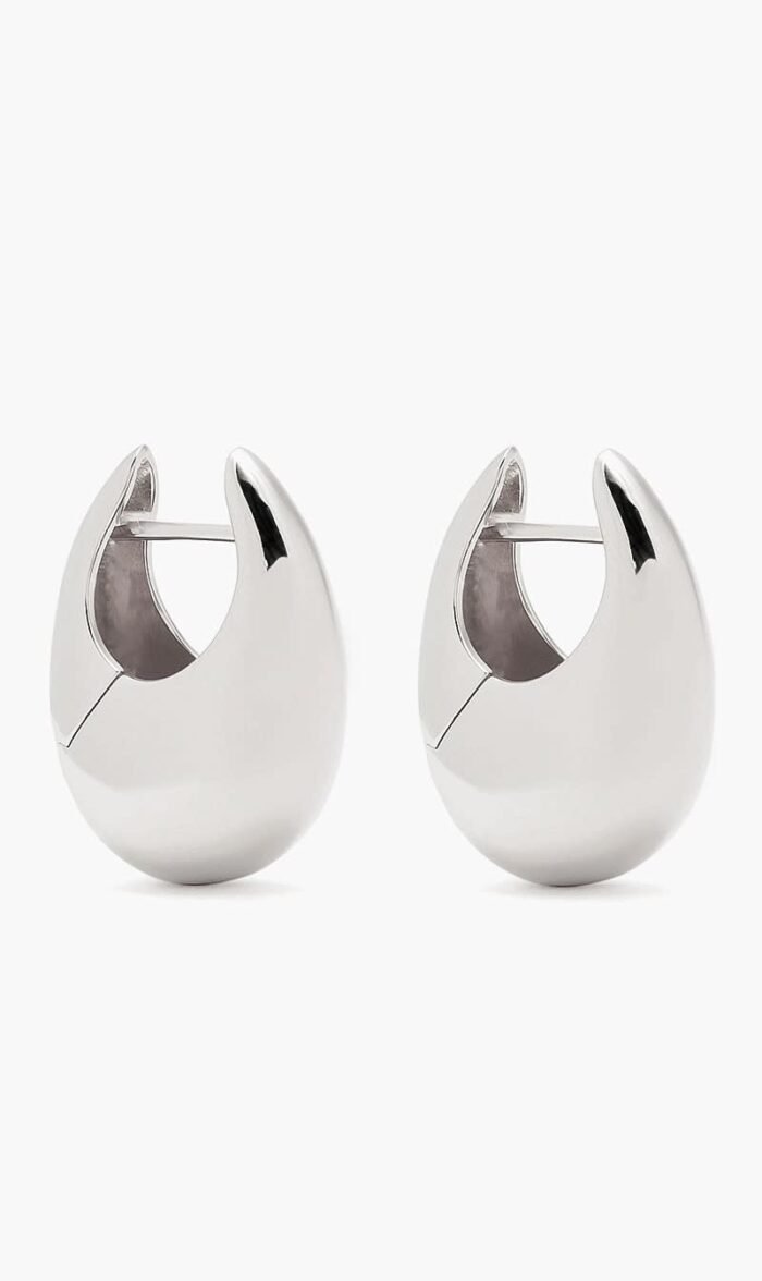 أنيكا إينيز فضي Sloping Hinge Hoops for للنساء