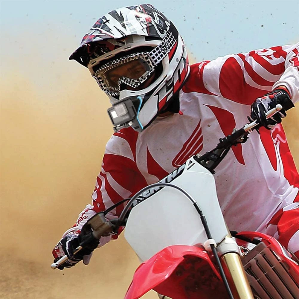 خوذة حزام جبل ل Gopro بطل 11 10 9 8 7 6 5 4 3 دراجة نارية يي عمل الرياضة منصب الكاميرا حامل الوجه الكامل الملحقات