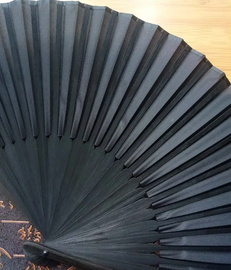 مروحة يدوية سوداء قابلة للطي بتصميم عتيق، مثالية لحفلات الزفاف والمناسبات، ملحقات للرقص والحفلات المنزلية، مراوح زخرفية قابلة للطي