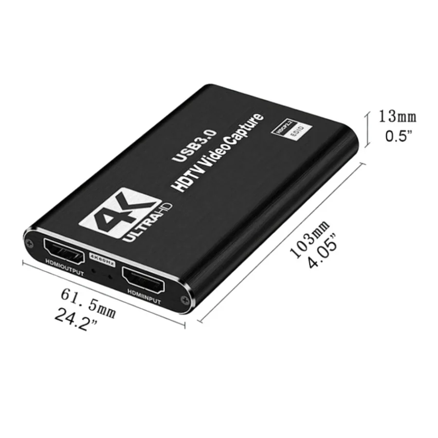 4K USB 3.0 بطاقة التقاط الفيديو HDMI-متوافق 1080P HD مسجل فيديو المنتزع للكمبيوتر PS4 OBS لعبة تسجيل لعبة الصوت هيئة التصنيع العسكري