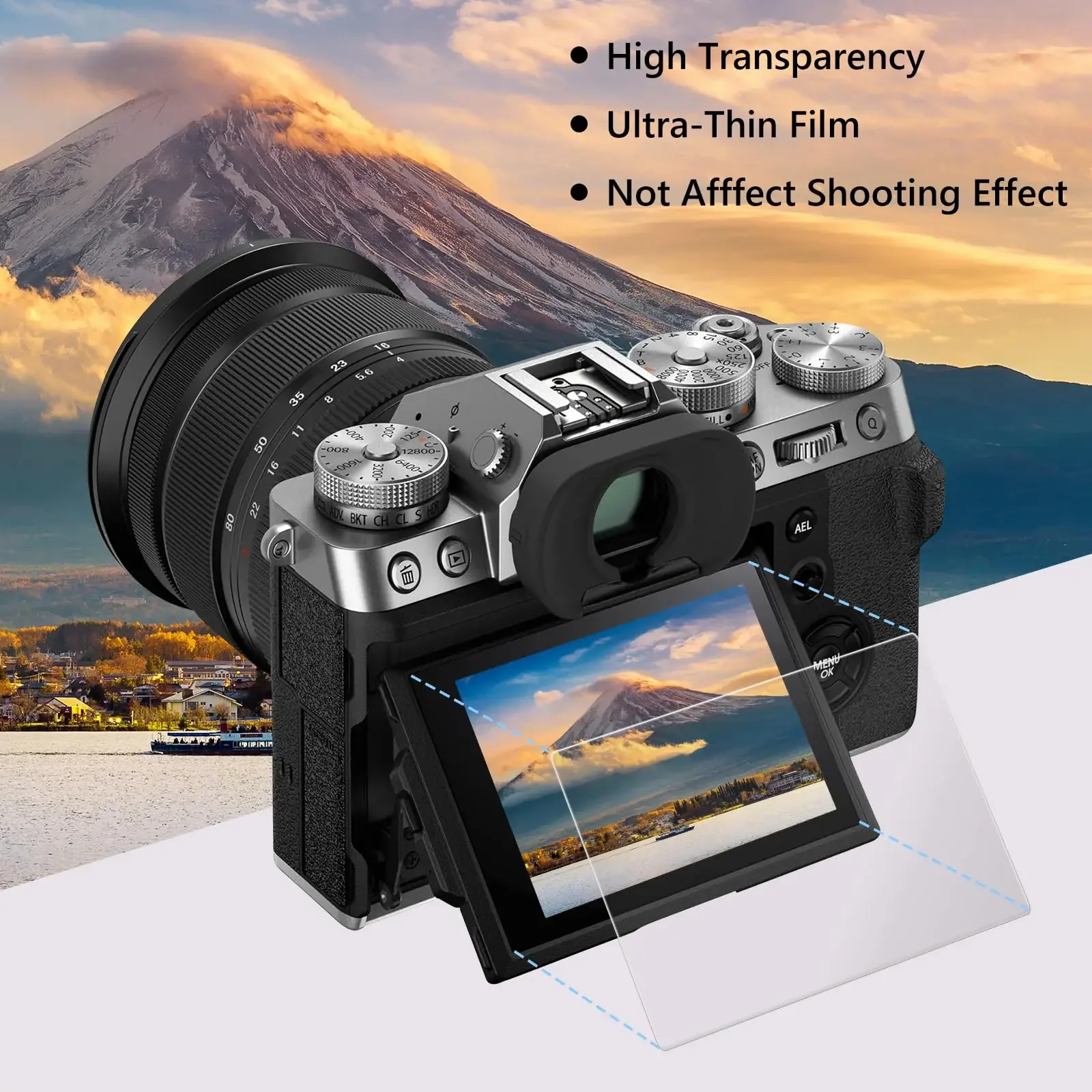 2 حزمة من الزجاج المقسى لـ Fujifilm XT50 XT30 XT5 XT4 X100VI X100V X100IV XS20 ، واقي شاشة مضاد للخدش ملحقات الفيلم