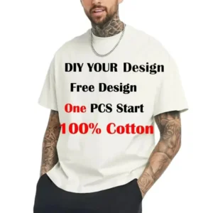 تخصيص مطبوعة الترفيه تي شيرت المحملة DIY التصميم الخاص بك مثل الصورة أو الشعار تي شيرت أبيض موضة مخصصة الرجال بلايز التي شيرت