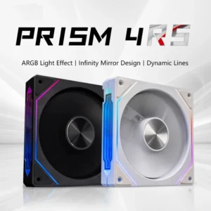 PRISM 4 RS مروحة حالة الكمبيوتر 12 سم ARGB 4 Pin مروحة تبريد هادئة 12 فولت حجم هواء كبير 800-1600 دورة في الدقيقة
