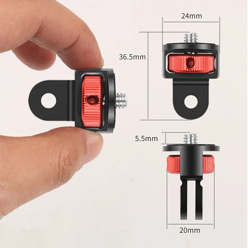 1/4 بوصة المسمار ترايبود محول 360 الدورية جبل حامل ل Go Pro 13 12 11 10 9 Insta 360X5 X4 DJI OSMO 360 كاميرا الملحقات