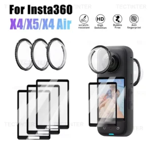 فيلم زجاج مقوى لـ Insta360 X4 X5 X4 Air، واقي شاشة مضاد للخدوش، غطاء حماية للعدسة، مجموعة حماية، إكسسوارات الكاميرا