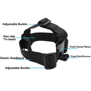 حامل حزام الرأس لـ GoPro Hero 13 12 11 10 9 8 7 Insta 360 X5 X4 X3 GO 3 3S DJI Osmo Action 3 4 5 Pro ملحقات الكاميرات 