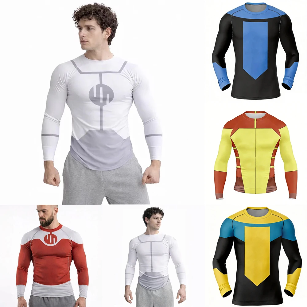 قميص راش جارد للرجال والنساء بتصميم إنفنجبل كوسبلاي، مناسب للغوص والـ BJJ و MMA، بأكمام طويلة وقصيرة، قميص رياضي بتصميم فيلتروميتي