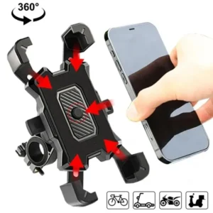 360 °   حامل هاتف للدراجة الكهربائية قابل للدوران لهاتف iPhone Xiaomi Riding MTB Bike Moto Motorcycle دعامة حامل غير قابلة للانزلاق لركوب الدراجات