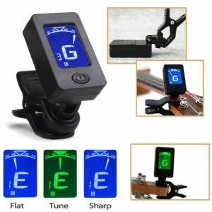 موالف غيتار رقمي كهربي احترافي ، غيتار صوتي ، شاشة LCD ، إكسسوارات قيثارة ، درجة
