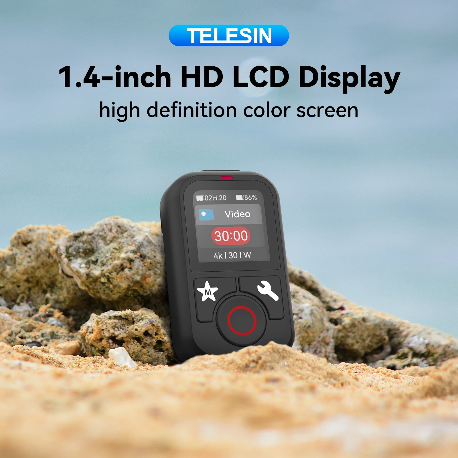 TELESIN مقاوم للماء بلوتوث التحكم عن بعد ل GoPro بطل 13 12 11 10 9 8 ماكس مع شريط للرسغ لملحقات كاميرا الحركة