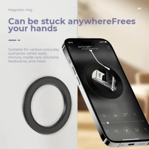 ل Magsafe حامل هاتف حلقي مغناطيسي قوي تقف لاصق مغناطيسي جدار الهاتف الخليوي جبل لوحة قيادة السيارة جبل آيفون 15