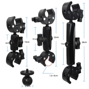 طقم مشبك مزدوج الرأس لكاميرات Insta360 X5 X4 X3، مشبك مزدوج للدراجات النارية والهوائية، حامل لكاميرات GoPro 13 12، ملحقات كاميرات الحركة.