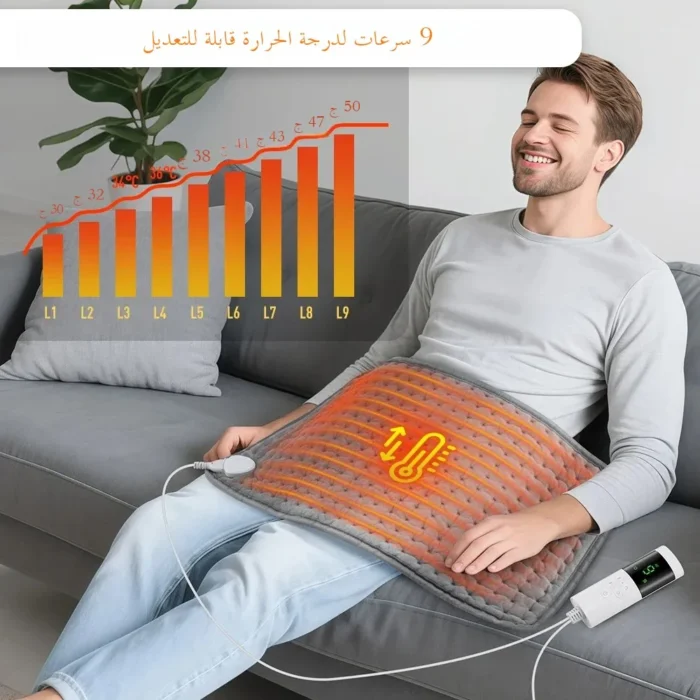 30*60 سنتيمتر منصات التدفئة الكهربائية لظهر الرقبة الكتف المنزل مكتب قابل للغسل شتاء دافئ بطانية 4 الموقت 9 التحكم في درجة الحرارة