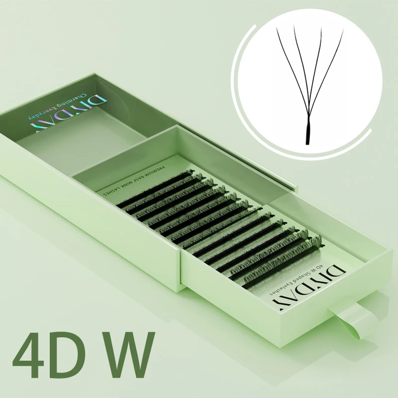 DIYDAY W-شكل رمش تمديد 3d 4d 5d 6d 7d 8d W جلدة الطبيعية لينة مسبقة الصنع مروحة بلوم تأثير رموش للمكياج الجمال