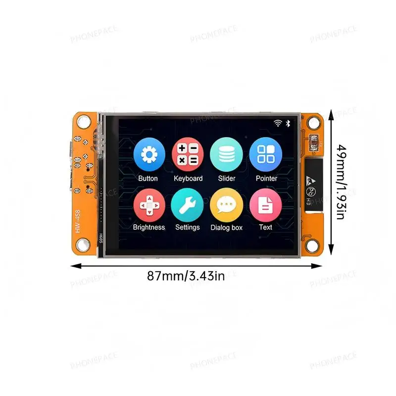لوحة تطوير ESP32 مع شاشة لمس TFT مقاس 2.8 بوصة، واي فاي وبلوتوث، للبرمجة الذاتية مع أوراق تعليمية مجانية