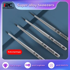 I2C NS (01-04) سوبر سبائك الملقط دائرة الهاتف إصلاح أداة اليد غير المغناطيسي الفولاذ المقاوم للصدأ تحلق سلك الملقط أداة إصلاح