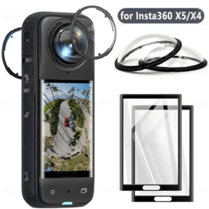 ل Insta360 X4 عدسة الحرس + واقي للشاشة الزجاج المقسى المضادة للخدش طبقة رقيقة واقية ل Insta 360X5/X4 ملحقات الكاميرا