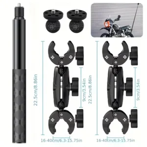 حامل دراجة نارية لـ Insta360 X2 X3 X4 X5، عصا سيلفي لـ Insta 360 X2 X3 X4 X5، طقم ملحقات مونوبود للمقود