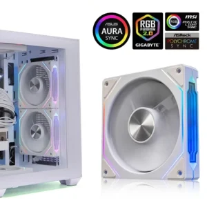 PRISM 4 RS مروحة حالة الكمبيوتر 12 سم ARGB 4 Pin مروحة تبريد هادئة 12 فولت حجم هواء كبير 800-1600 دورة في الدقيقة