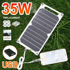 35 واط Sunpower لوحة طاقة شمسية محمولة 5 فولت لوحة طاقة شمسية مع USB آمن استقرار شاحن لبنك الطاقة الهاتف التخييم في الهواء الطلق المنزل RV هدية
