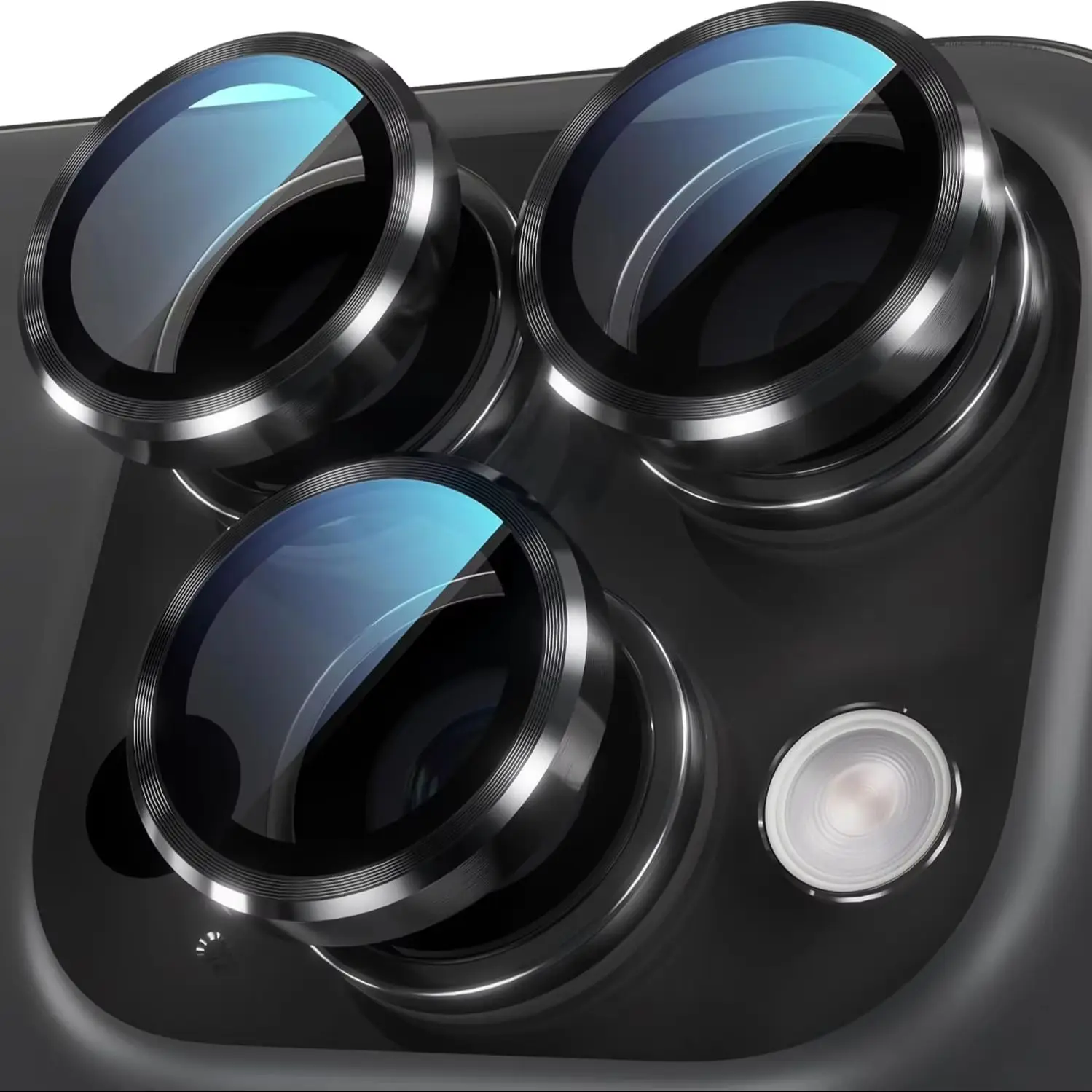 واقي عدسة الكاميرا من الزجاج المقوى لهواتف آيفون 16 برو ماكس و17 إير و17 إي و16 إي و15 بلس و14 و13 ميني و12 و11، ملحقات حماية الهاتف