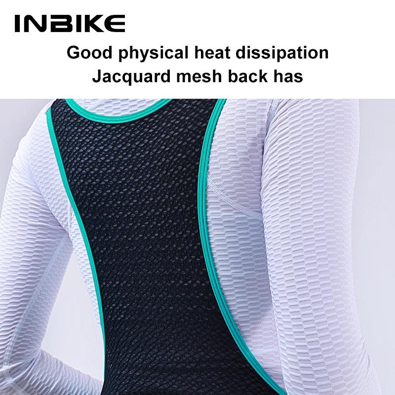 INBIKE المرأة المهنية الدراجات مريلة السراويل الشتاء الصوف دراجة ركوب الدراجات الملابس السراويل ثلاثية الأبعاد الحشو الطريق دراجة السراويل للنساء