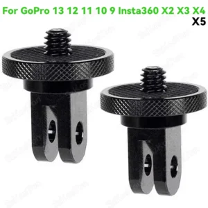 1/4 بوصة المسمار ترايبود محول 360 الدورية جبل حامل ل Go Pro 13 12 11 10 9 Insta 360X5 X4 DJI OSMO 360 كاميرا الملحقات