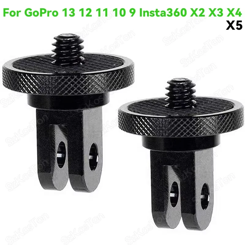 1/4 بوصة المسمار ترايبود محول 360 الدورية جبل حامل ل Go Pro 13 12 11 10 9 Insta 360X5 X4 DJI OSMO 360 كاميرا الملحقات