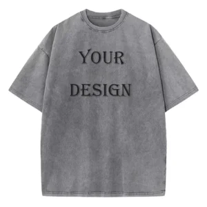 تي شيرت قطني مغسول للجنسين مطبوع حسب الطلب تي شيرت Harajuku Top DIY Your Like Photo أو Logo تي شيرت قمة الموضة المخصصة