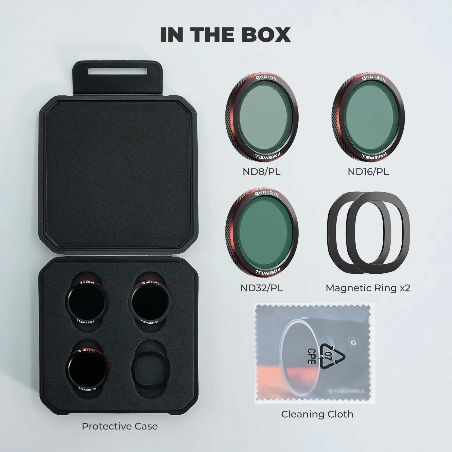 فلاتر مغناطيسية من فريويل، مجموعة من 3 قطع (ND، UV، CPL، ND/PL، Glow Mist 1/4)، متوافقة مع كاميرا DJI Neo 2، ملحقات التصوير الفوتوغرافي