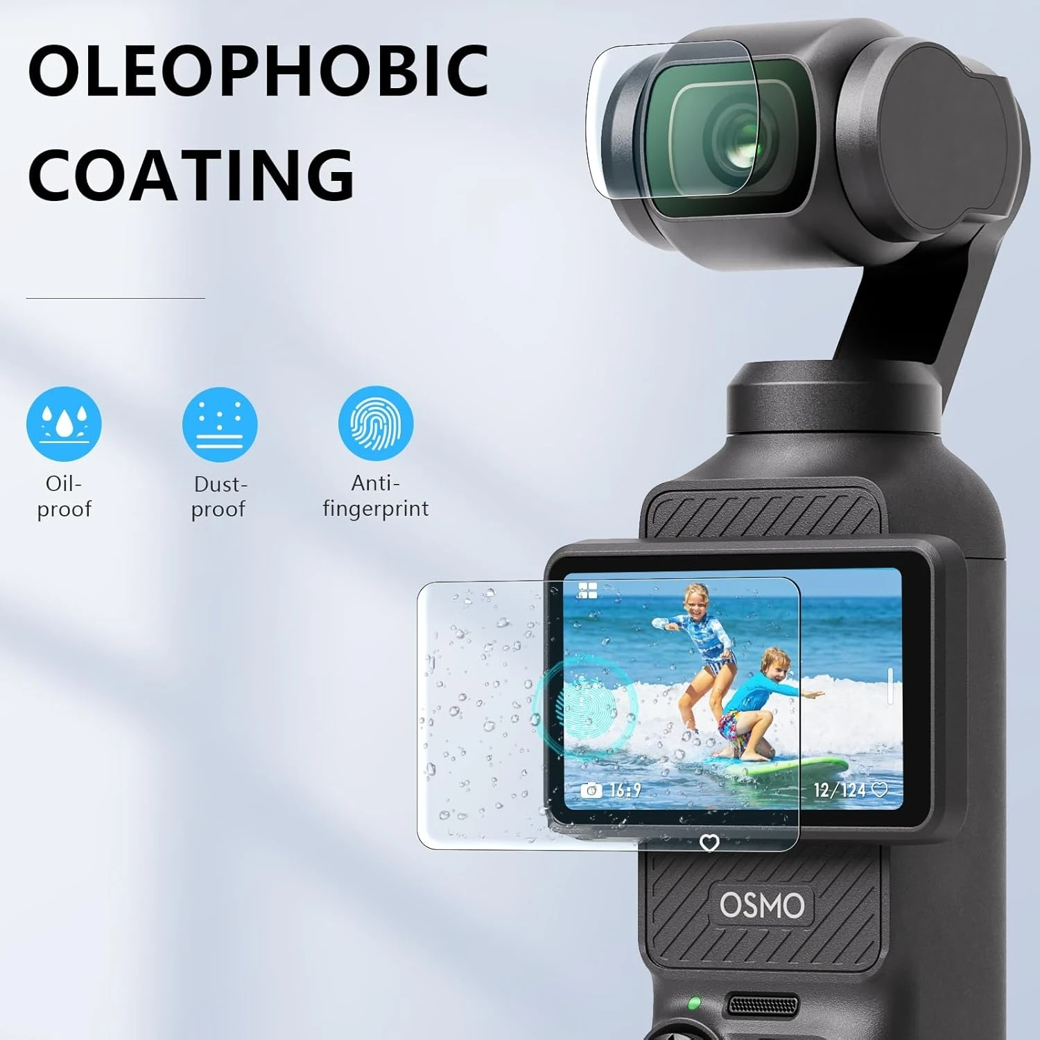 واقي شاشة من الزجاج المقسى لكاميرا DJI OSMO Pocket 4 3 9H 2.5D HD شفاف ومضاد للخدش ملحقات كاميرا الحركة