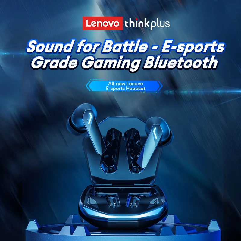 سماعات Lenovo GM2 Pro بلوتوث سماعة أذن لاسلكية داخل الأذن للألعاب بزمن استجابة منخفض سماعات موسيقى مزدوجة الوضع جديدة