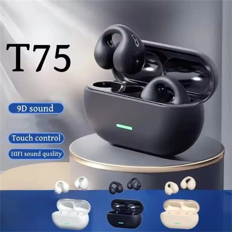 الأصلي T75 TWS التحكم باللمس سماعات لاسلكية سماعات بلوتوث الرياضة سماعات الموسيقى سماعة للهواتف آيفون شاومي