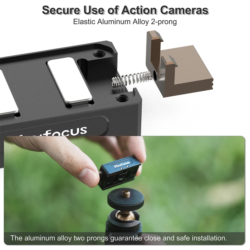 Minifocus محول مغناطيسي جبل ل Insta360 X5 X4 Ace Pro 2 عمل كاميرا الإفراج السريع جبل تمديد قاعدة دعم الملحقات