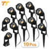 10 قطع مصابيح LED للحدائق مقاومة للماء، إضاءة خارجية 7 واط و5 واط، تعمل بجهد 220 فولت و110 فولت وتيار مستمر 12-24 فولت، مصابيح LED مدفونة للممرات والمناظر الطبيعية بدرجة حماية IP65