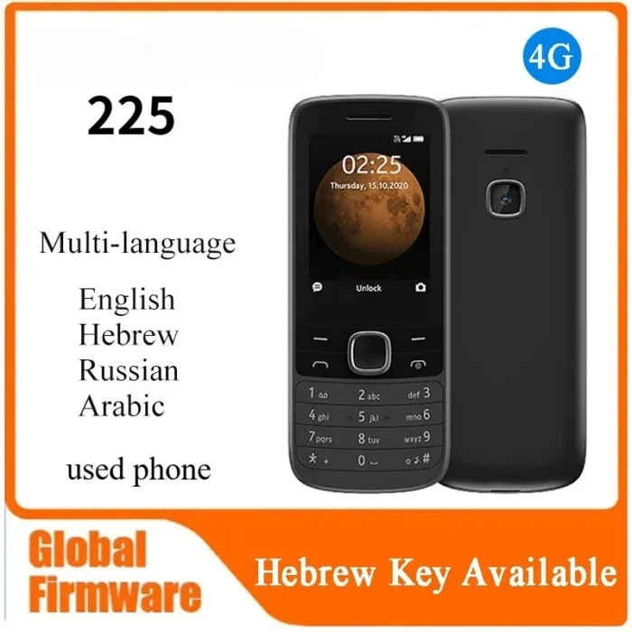 هاتف محمول 4G غير مقفل صنع في فنلندا، شاشة 2.4 بوصة، شريحتي اتصال، بطارية 1150 مللي أمبير، منافذ 3.5 ملم، وقت استعداد طويل، متوفر بلوحة مفاتيح عبرية، هاتف مستعمل
