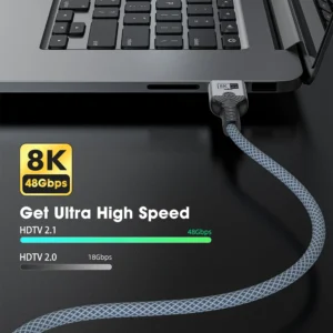 كابل 8K HDMI 2.1 عالي السرعة 48 جيجابت في الثانية ديناميكي HDR 8K/60 هرتز 4K/120 هرتز UHD كابل فيديو فائق الوضوح 3m 5m لـ HDTV