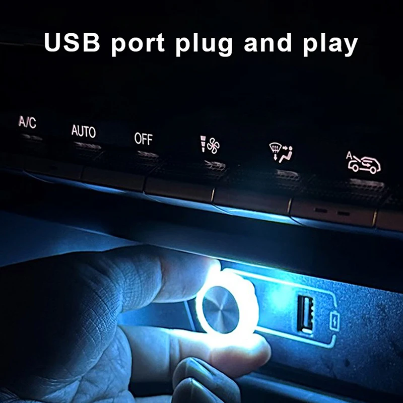 المحمولة سيارة USB المحيطة ضوء صغير LED مصابيح جو الزخرفية للسيارات الداخلية البيئة ضوء الكمبيوتر ضوء التوصيل اللعب