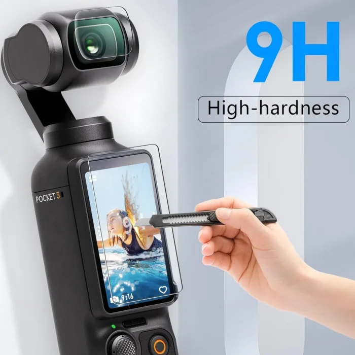 واقي شاشة من الزجاج المقسى لكاميرا DJI OSMO Pocket 4 3 9H 2.5D HD شفاف ومضاد للخدش ملحقات كاميرا الحركة