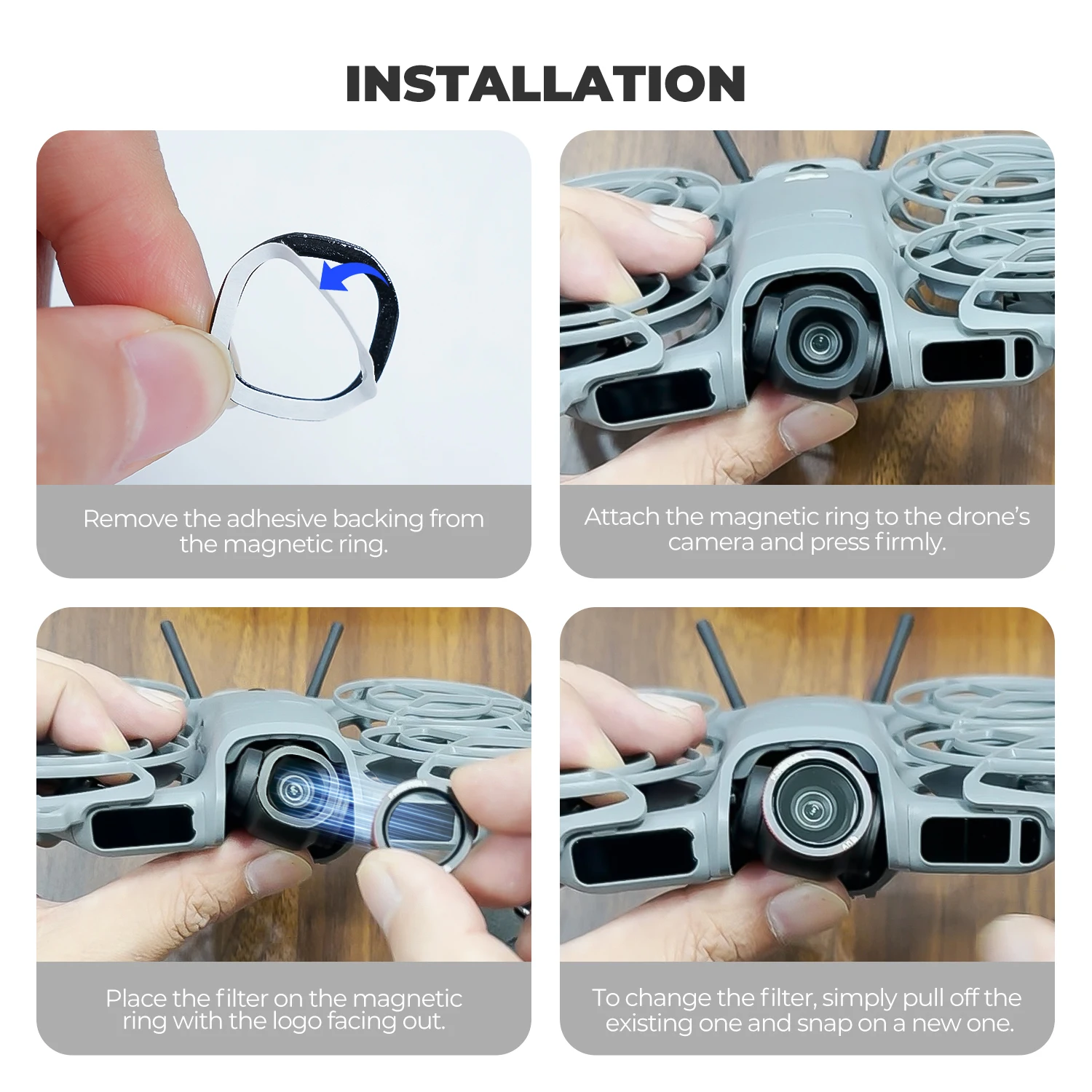 فلاتر مغناطيسية من فريويل، مجموعة من 3 قطع (ND، UV، CPL، ND/PL، Glow Mist 1/4)، متوافقة مع كاميرا DJI Neo 2، ملحقات التصوير الفوتوغرافي