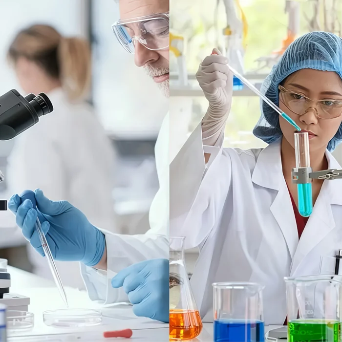 قطارة زجاجية سعة 3 مل/10 مل مع قضيب تقليب وفرشاة، 2/4 قطع أدوات تجارب معملية